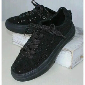 Black Glitter Women's Sneakers